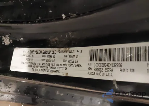 2014 Chrysler 200 Touring z USA, uszkodzony, nr VIN 1C3CCBBG4EN132056